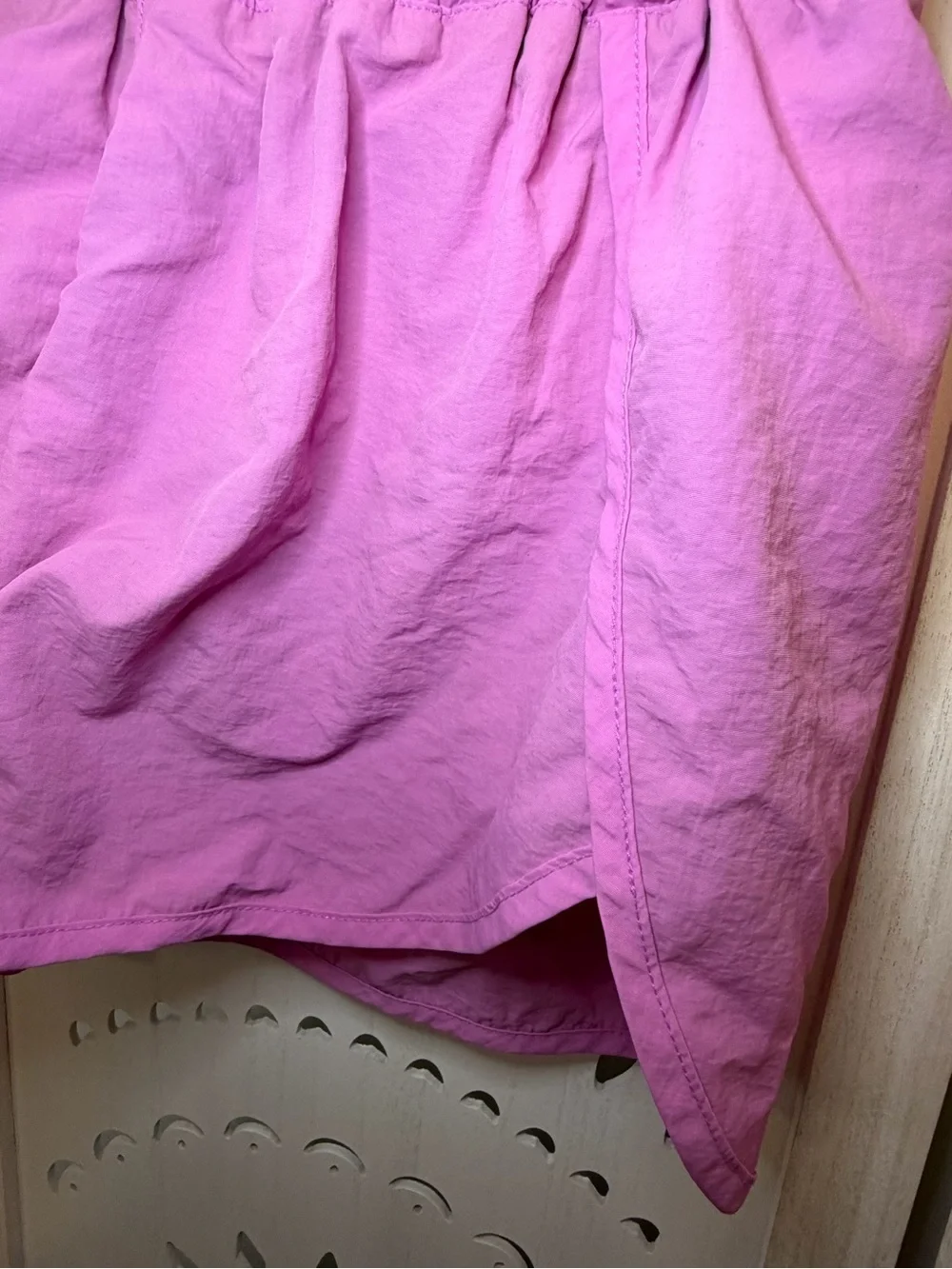 Zenana Pink Smocked High Elastic Waist Active Shorts